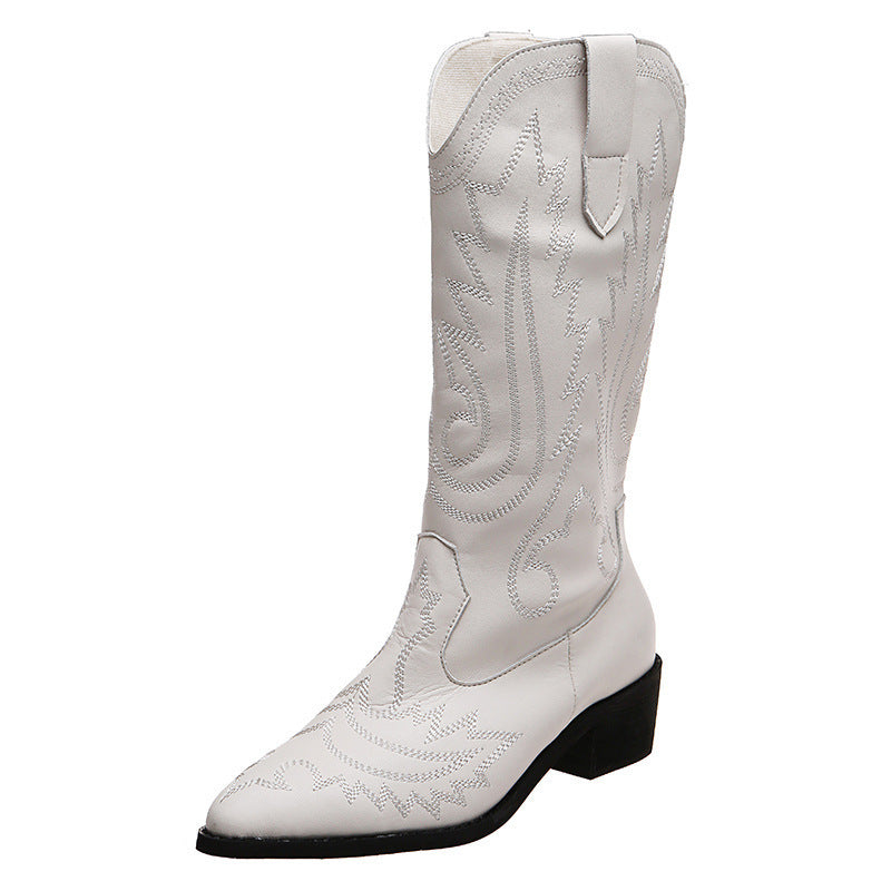 Bottes de cowboy pour femme, ornées de motifs tendance et d'un talon élégant Berg-Feldt