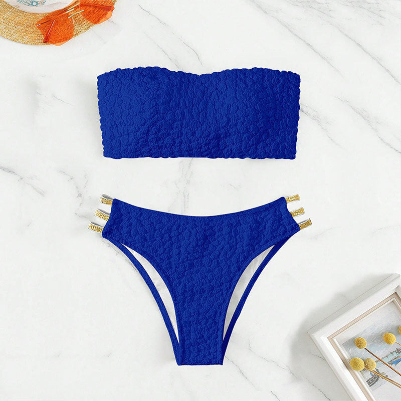 Ensemble bikini pour femme : Haut bandeau tendance et bas taille haute élégant par berg-feldt