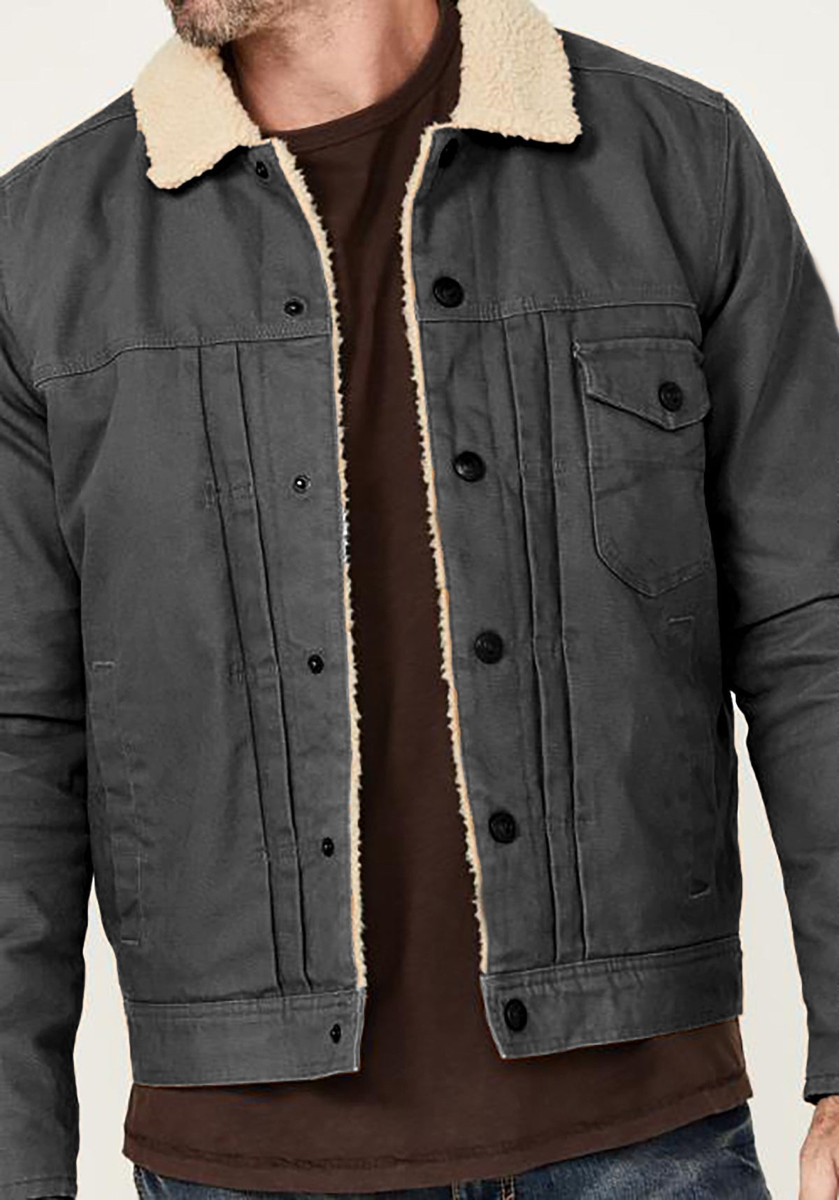 Veste polaire douillette et élégante pour hommes avec boutons-pression Berg-Feldt