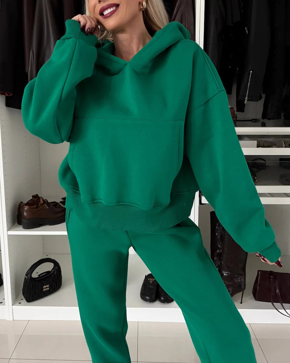 Berg-Feldt | Run Kapuzenpullover und Cropped Hose Zwei Teile Satz