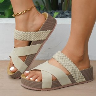 Bequeme Damen-Sandalen mit geflochtenen Riemen von berg-feldt