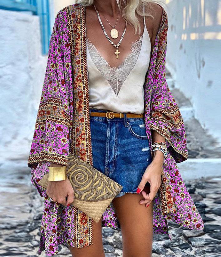 Veste de plage bohème pour femme : coupe ample, motifs colorés par berg-feldt