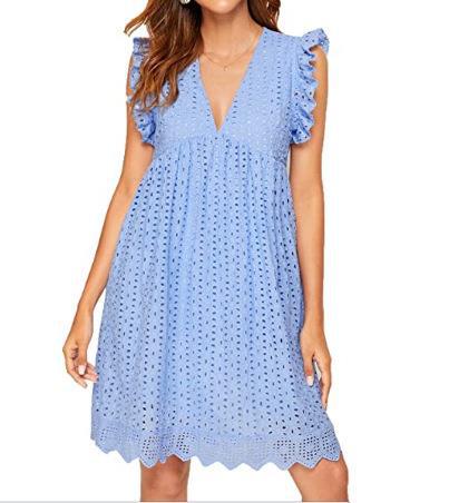 Women's Eyelet Frill Dress berg-feldt