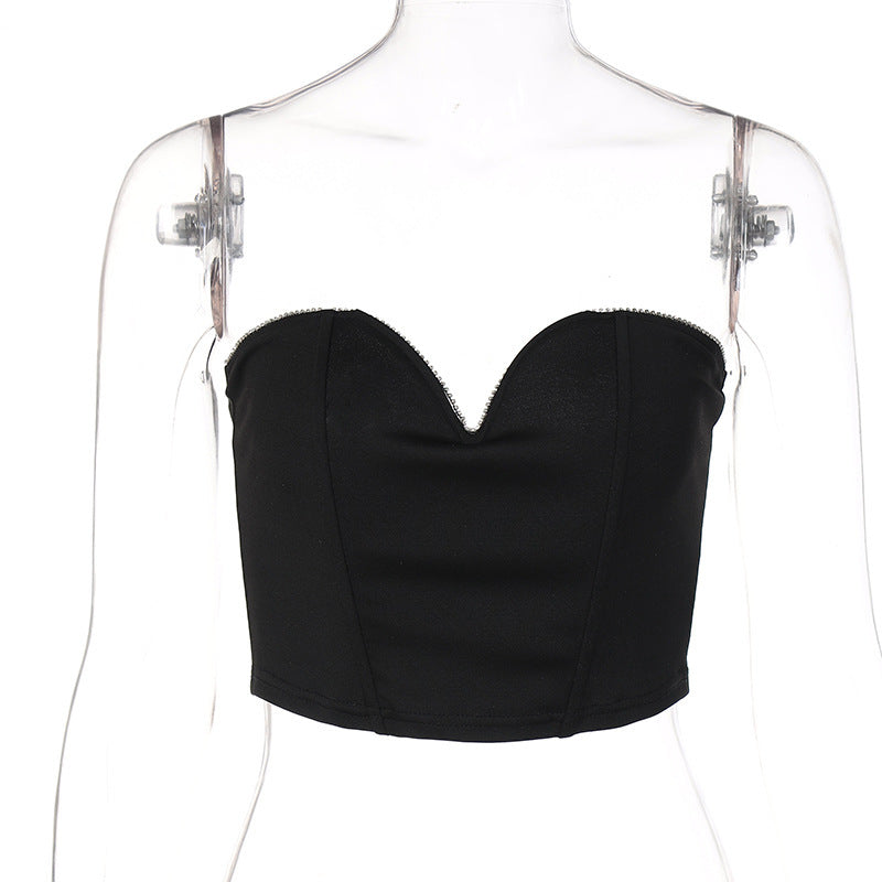 Herzförmliches Damen-Crop-Top mit hübschen Details von berg-feldt