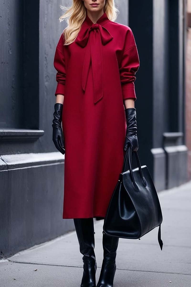Robe longue élégante pour femme avec col sophistiqué et coupe flatteuse Berg-Feldt