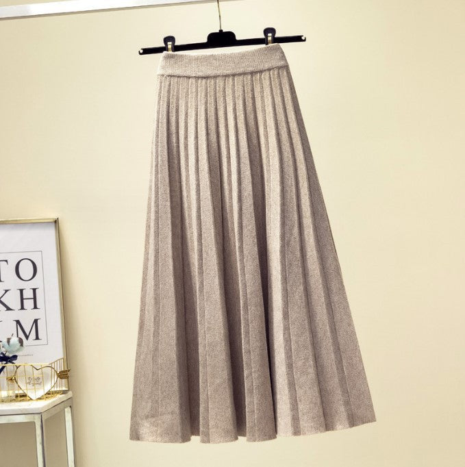 Damen Plissierter Maxi-Rock aus hochwertigem Strickstoff Berg-Feldt