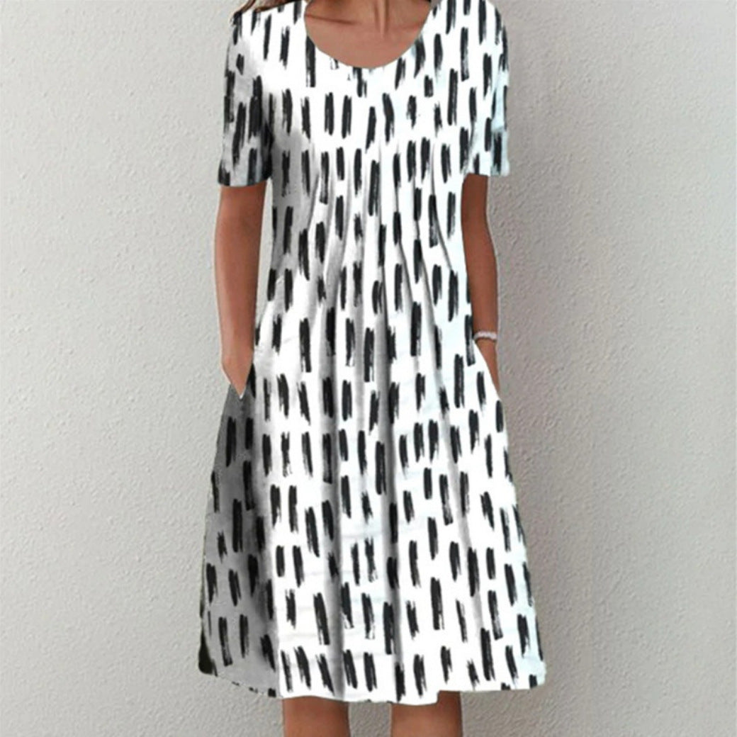 Robe midi femme avec élastique et poches latérales berg-feldt