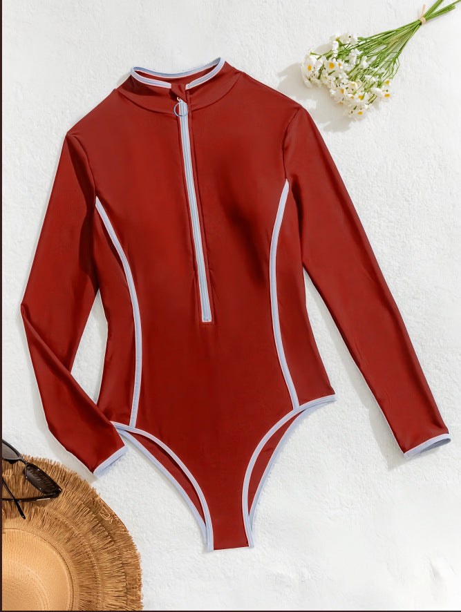 Maillot de bain femme Berg-feldt à manches longues avec fermeture éclair