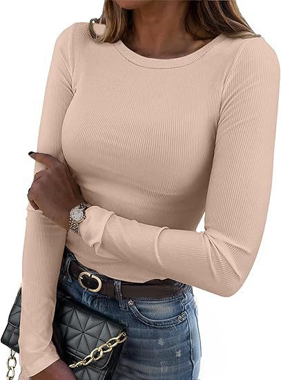 T-shirt côtelé ajusté à manches longues et détails mode pour femme de berg-feldt