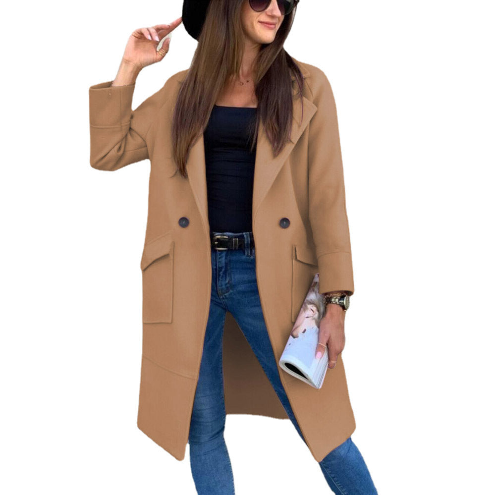 Manteau oversize décontracté pour femme avec poches modernes et revers élégant Berg-Feldt