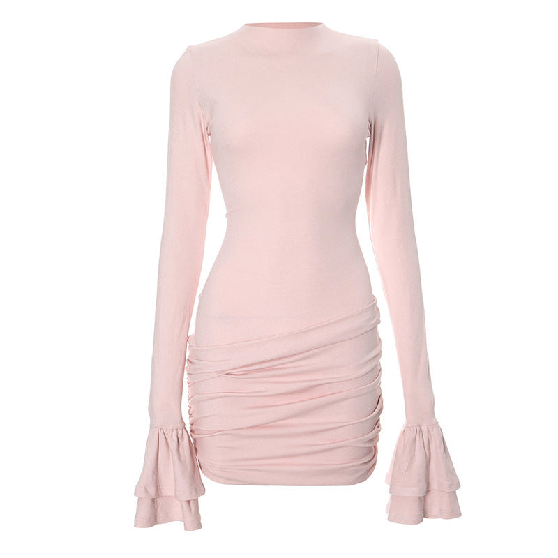 Mini-robe ajustée pour femme avec manches volumineuses et fronces Berg-Feldt