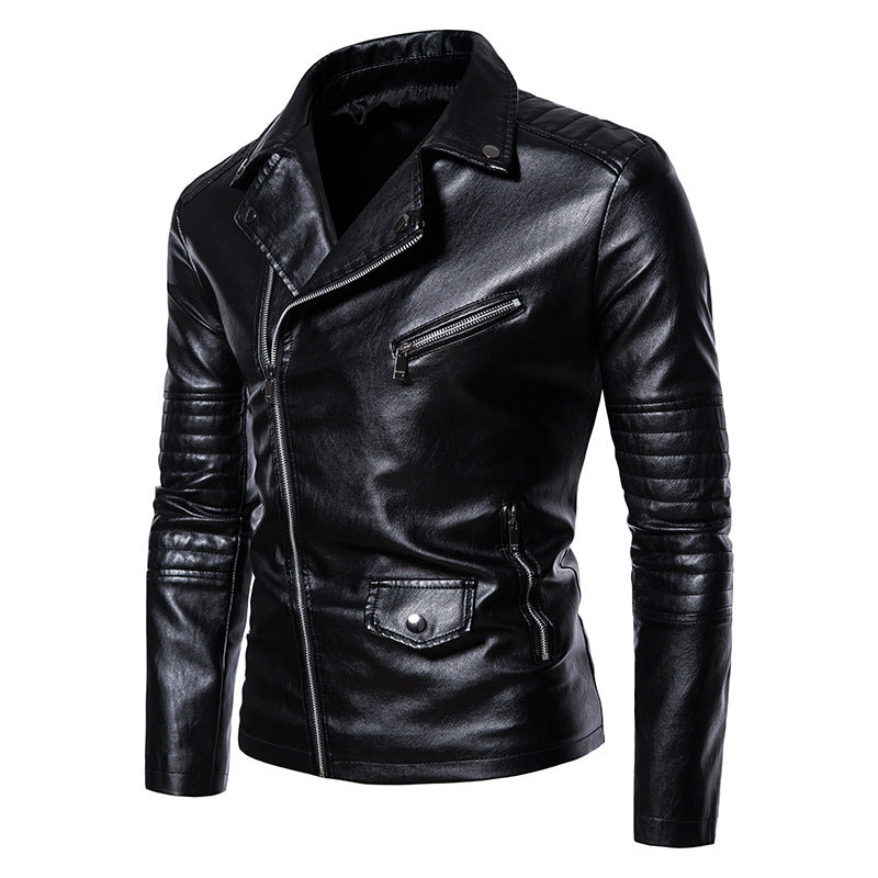 Herren stylische Bikerjacke mit asymmetrischem Reißverschluss und praktischen Taschen Berg-Feldt