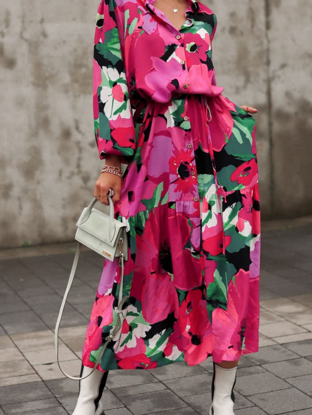Robe florale à manches longues pour femme par berg-feldt