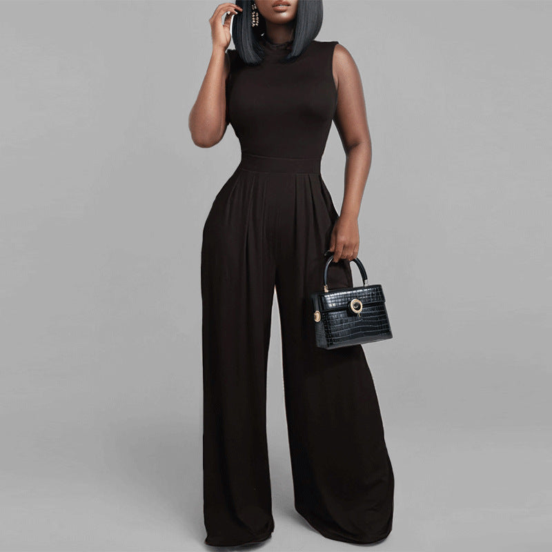 Eleganter Damen-Jumpsuit mit weitem Bein und geschlossenen Schultern von berg-feldt