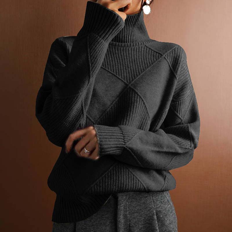Berg-Feldt | Einfarbiger Klassischer Strickpullover Für Damen