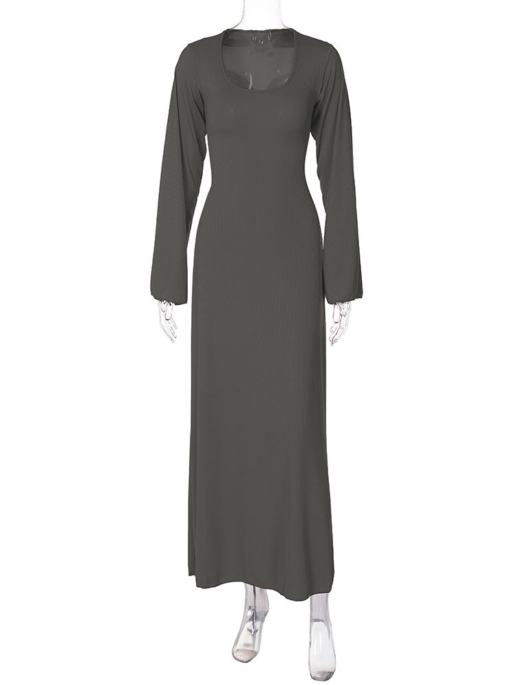 Elegantes Maxikleid für Damen mit langem Arm und quadratischem Ausschnitt von berg-feldt