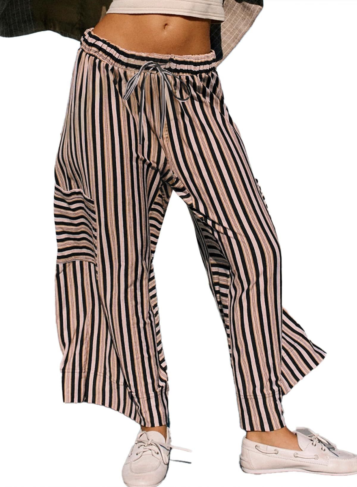 Pantalon palazzo léger et coloré avec ceinture pour femme de berg-feldt