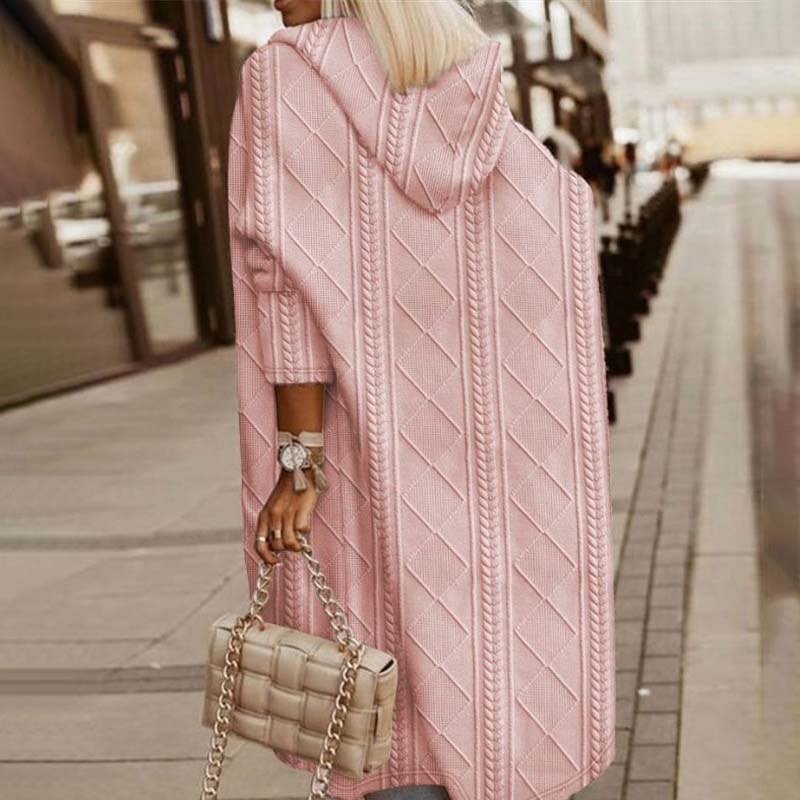 Berg-Feldt | Langer Strickcardigan mit Kapuze Acryl Bequem, Stilvoll