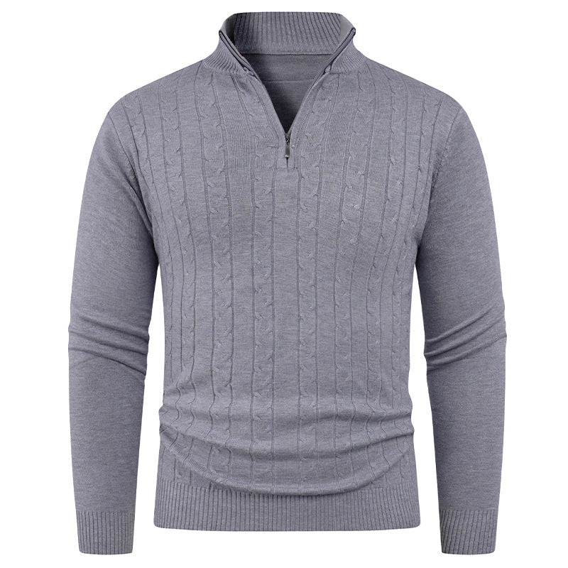 Chandail structuré pour hommes avec col zippé Berg-Feldt