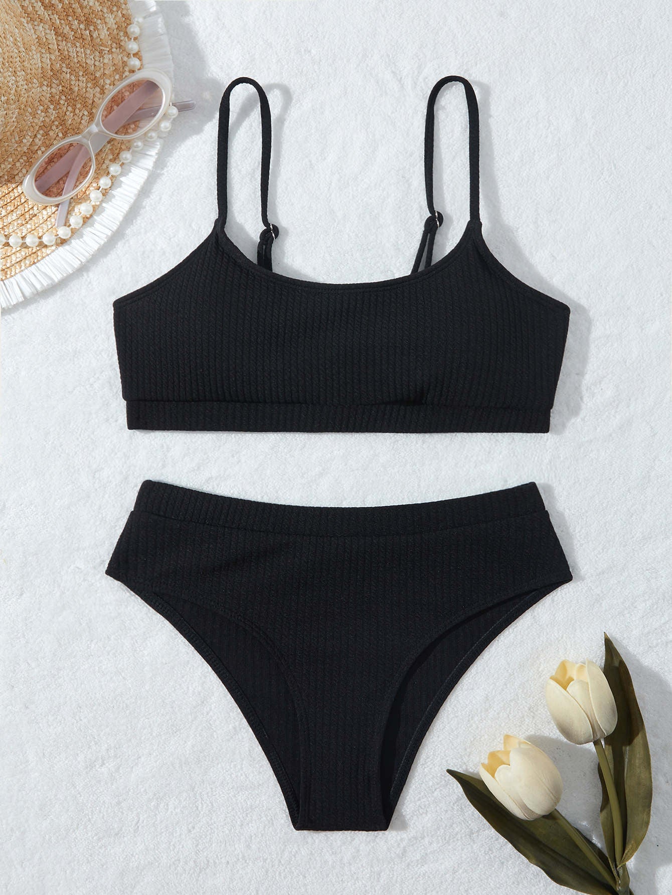 Ensemble bikini côtelé taille haute Berg-Feldt pour femme 1750839704