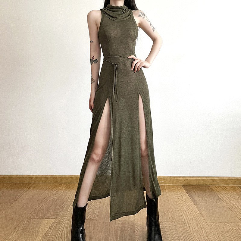 Robe longue Berg-feldt pour femme avec fente haute