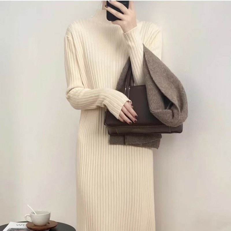 Robe pull col montant et texture côtelée Berg-Feldt pour femme