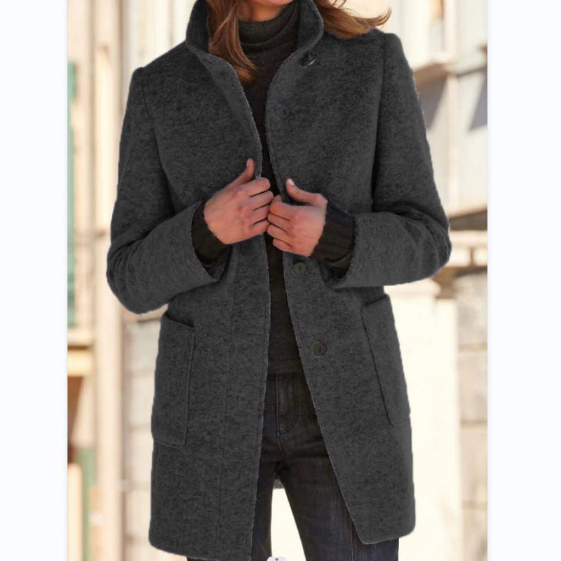 Damen élégante veste en laine avec poches pratiques et fermeture boutonnée Berg-Feldt