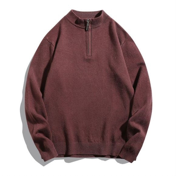 Herren Pullover mit modernem Stehkragen und Reißverschluss Berg-Feldt