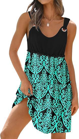 Robe de plage femme berg-feldt à décolleté plongeant et motifs fantaisie