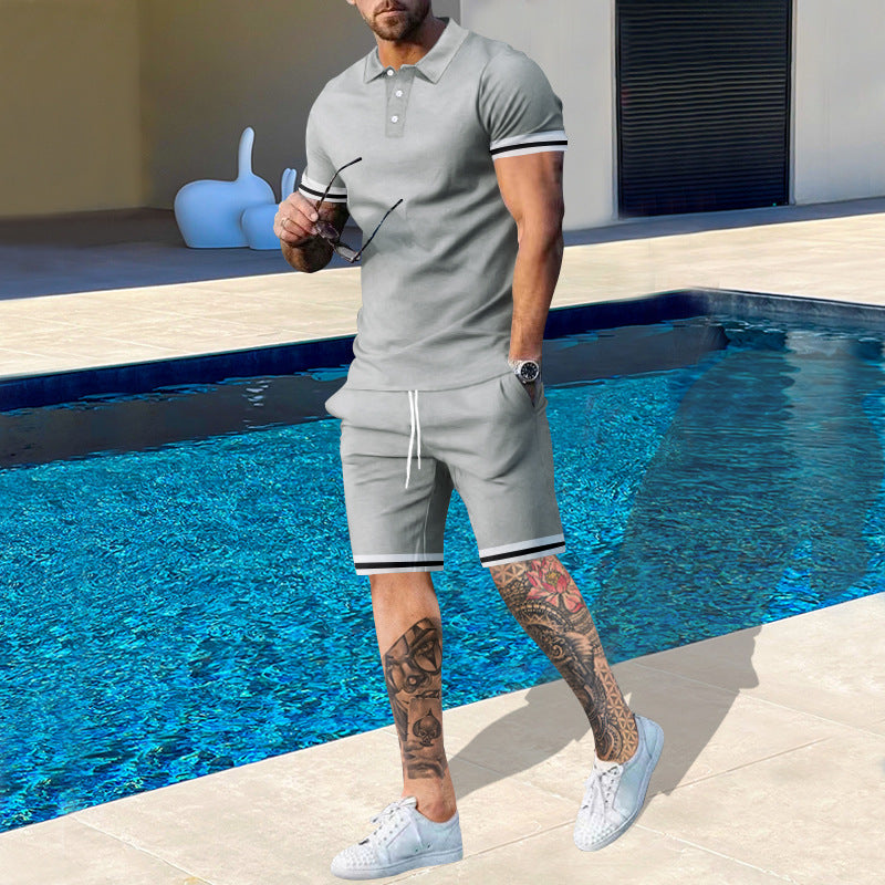 Herren Poloshirt und Shorts-Set mit sportlichen Akzenten Berg-Feldt