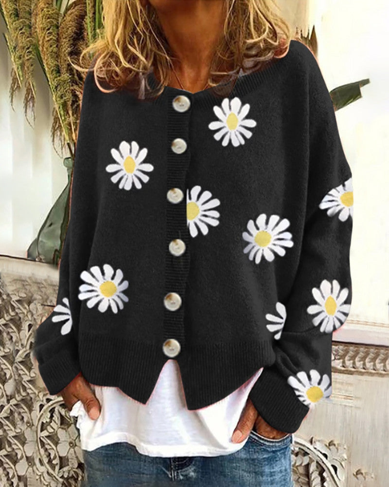 Pull en coton coloré à motifs floraux Berg-Feldt pour femme
