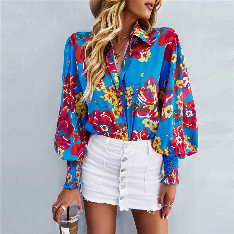 Blouse pour femme à imprimé floral et manches cloche berg-feldt