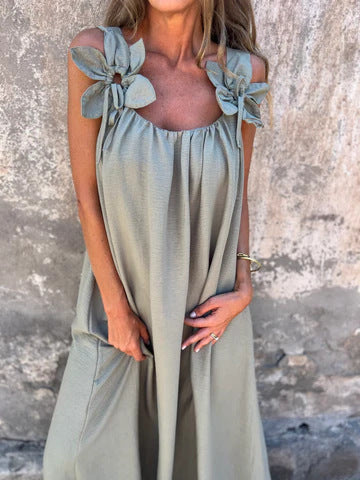 Maxikleid für Damen mit Schleifen-Trägern von berg-feldt