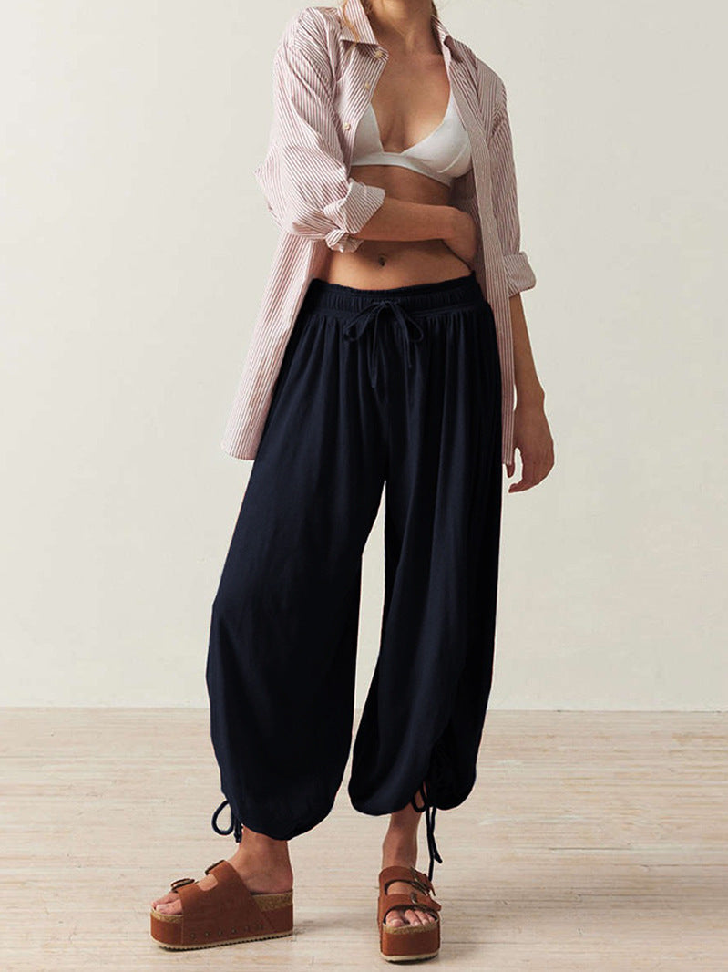 Pantalon sarouel ample femme avec taille élastique et cordon de serrage Berg-Feldt