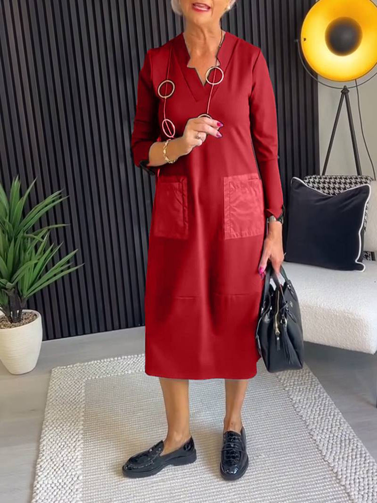 Robe midi élégante et polyvalente pour femme avec poches de berg-feldt