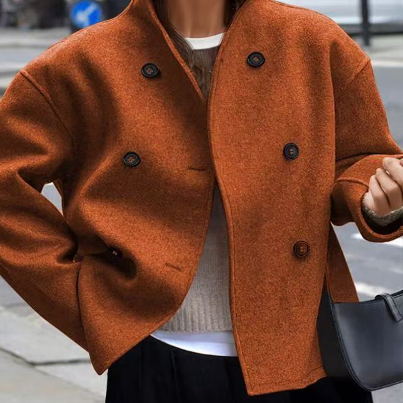 Veste en laine élégante pour femme avec double boutonnage et col montant Berg-Feldt
