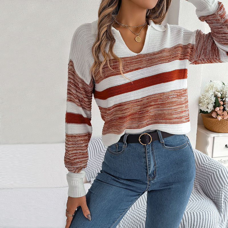 Berg-Feldt | Gestreifter Pullover Acryl Modern, Bequem