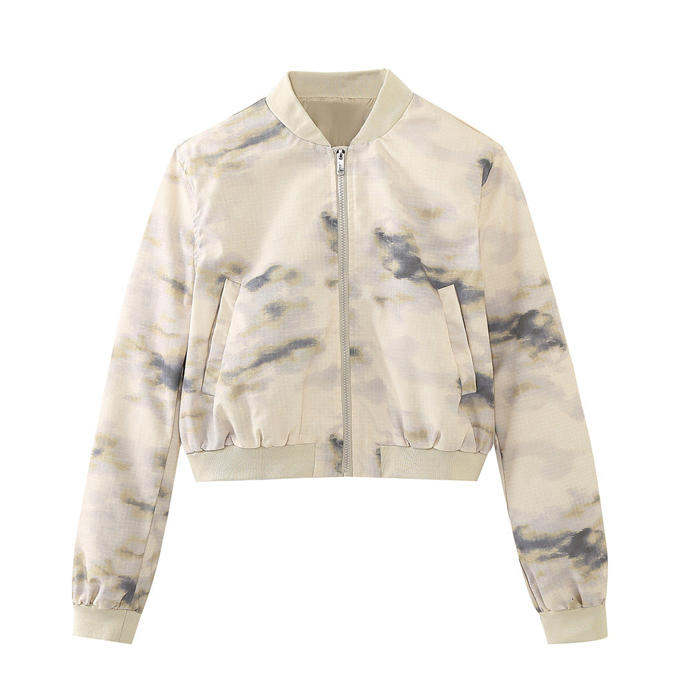 Women's Lightweight Cropped Bomber Jacket with Side Pockets berg-feldt