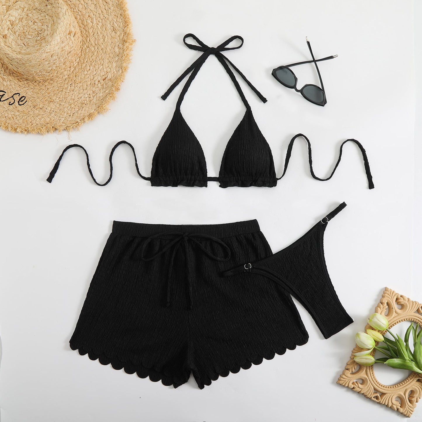 Ensemble de bikini avec short et détails raffinés par berg-feldt pour femme