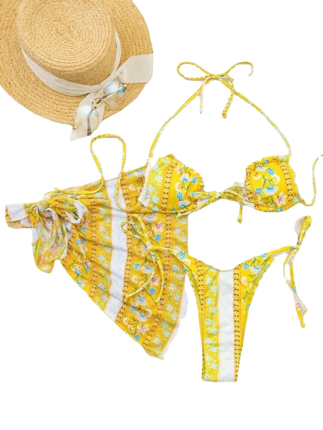 Ensemble bikini bohème avec paréo de berg-feldt pour femmes