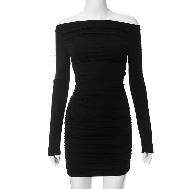 Robe fourreau froncée à épaules dénudées Berg-Feldt pour femme