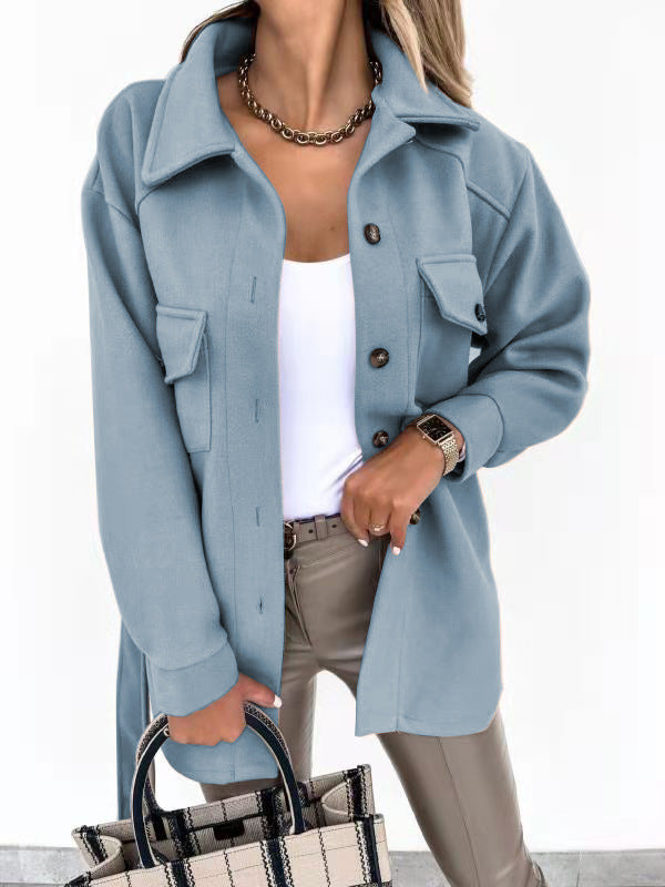 Veste surchemise tendance pour femme avec poches plaquées et fermeture boutonnée Berg-Feldt