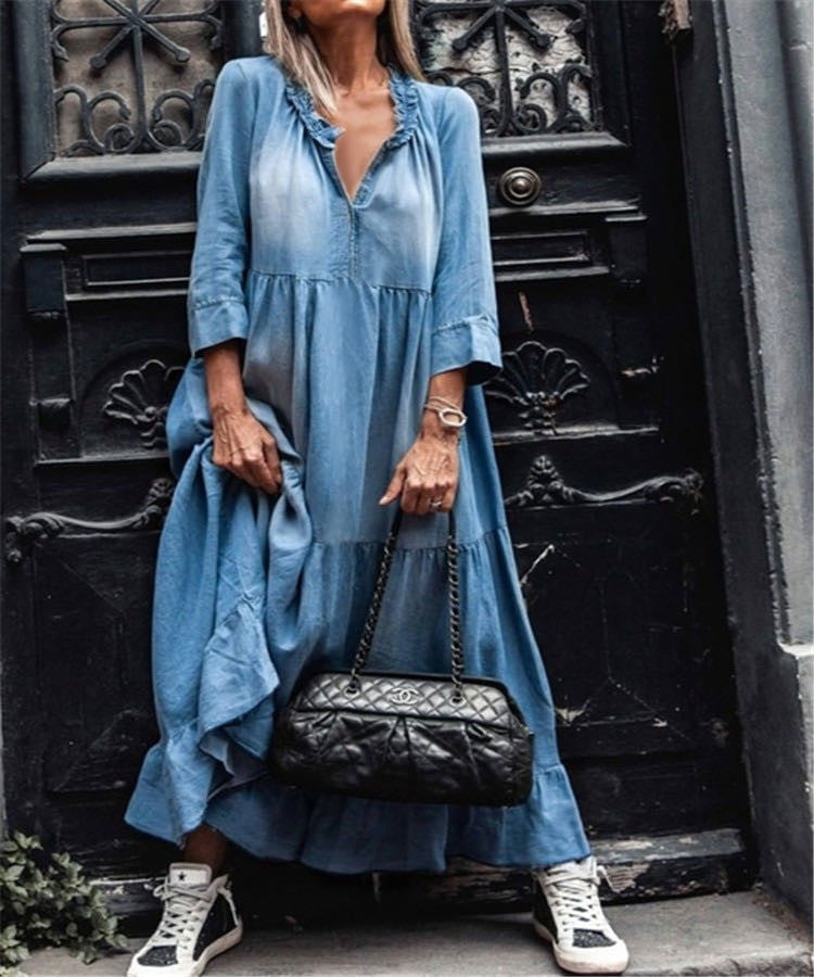 Robe midi superposée bohème par berg-feldt pour Femme