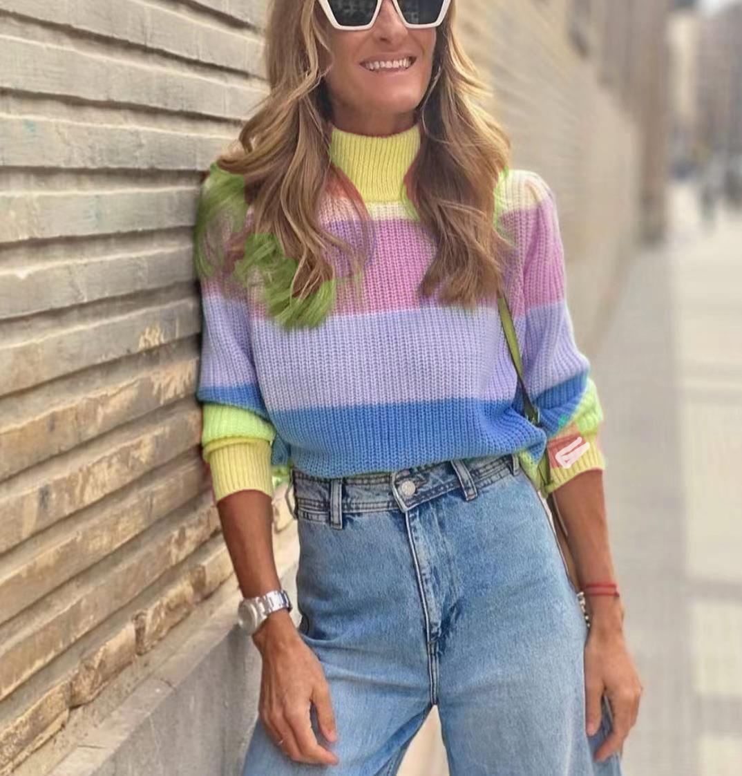 Damen-pull tricoté mode avec dégradé de couleurs Berg-Feldt