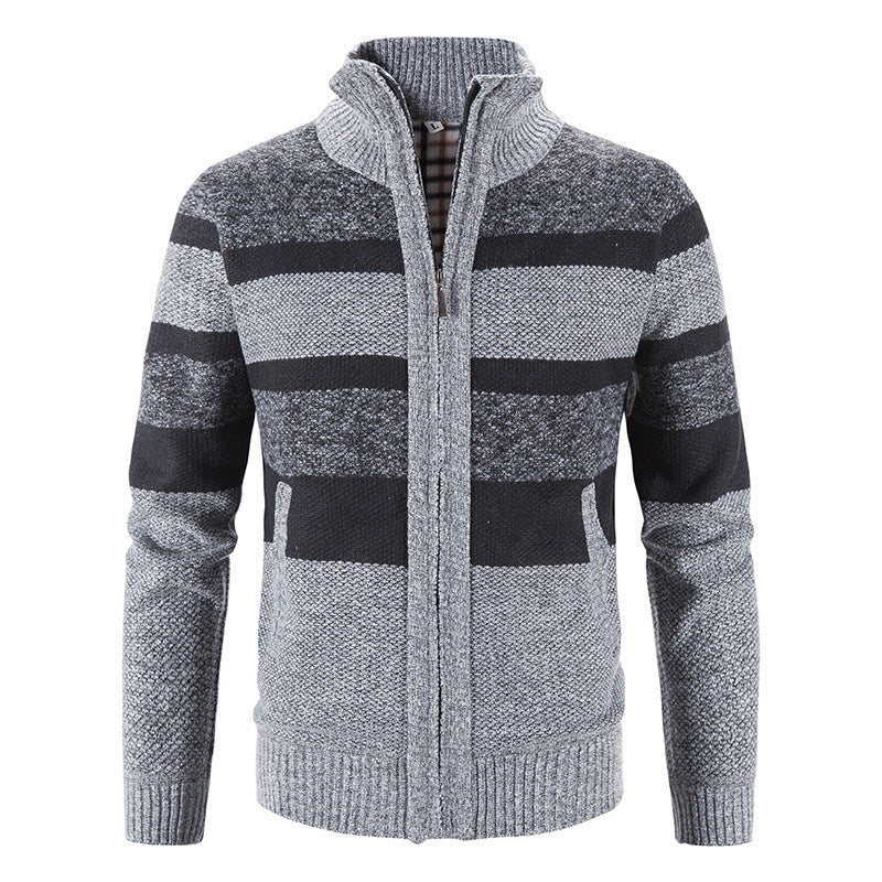 Herren modische Strickjacke mit Stehkragen und Reißverschluss Berg-Feldt