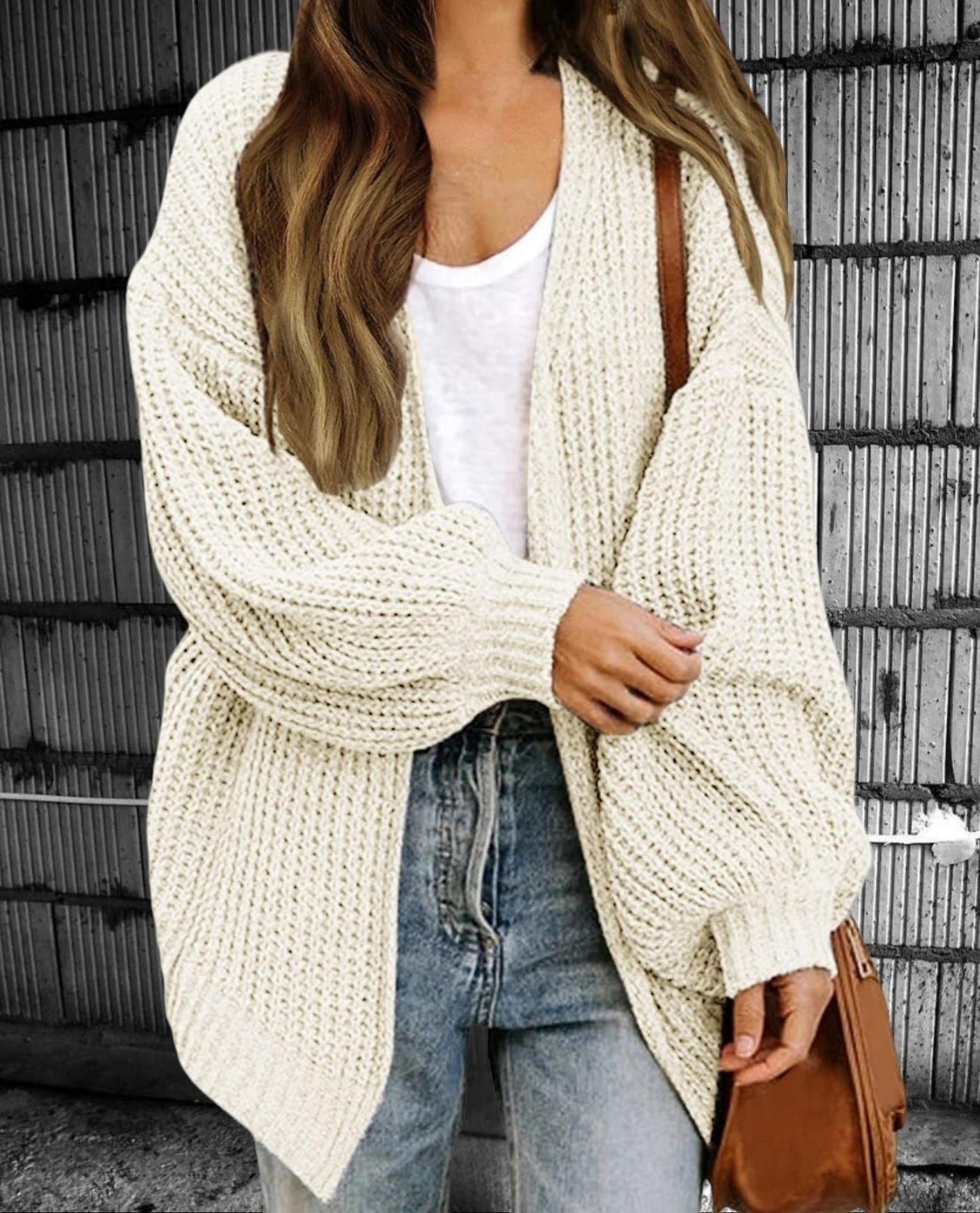 Cardigan femme en grosse maille coupe oversize et design décontracté Berg-Feldt