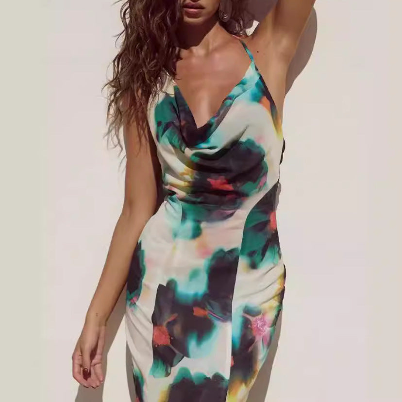 Robe midi à col bénitier Berg-Feldt pour femme