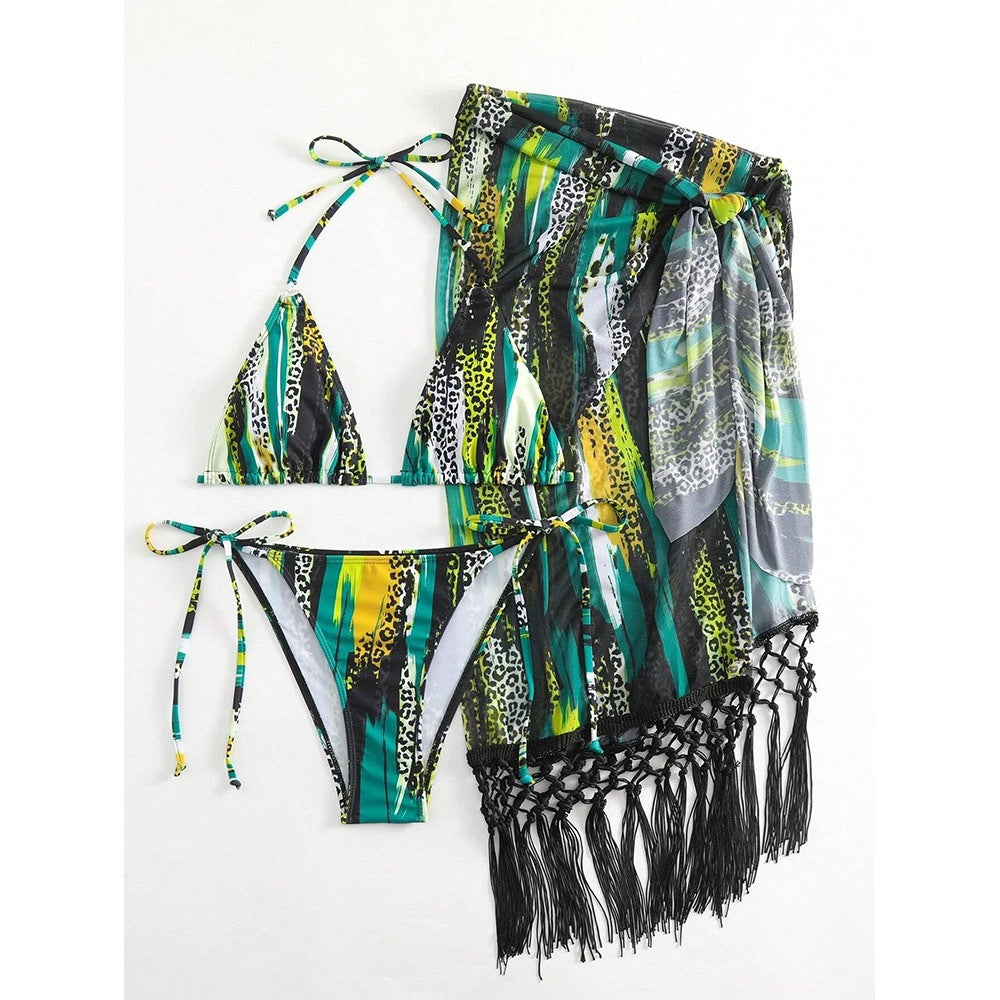 Ensemble bikini avec jupe à franges berg-feldt pour femme