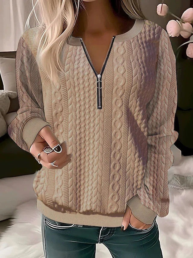 Pull en maille zippé Berg-Feldt pour femme