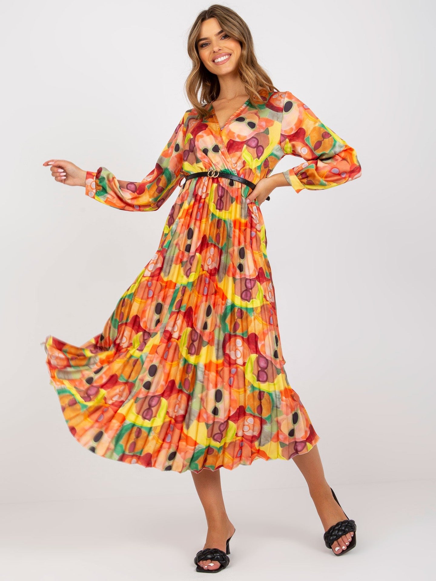 Robe longue d'été pour femme avec motif ondulé coloré par berg-feldt